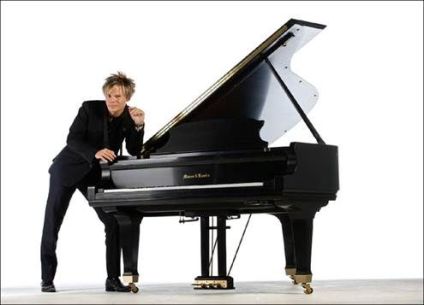 Brian Culbertson with his 7 foot Mason & Hamlin Model BB Grand Piano that was auctioned June 8, 2013 to benefit the GRAMMY Foundation